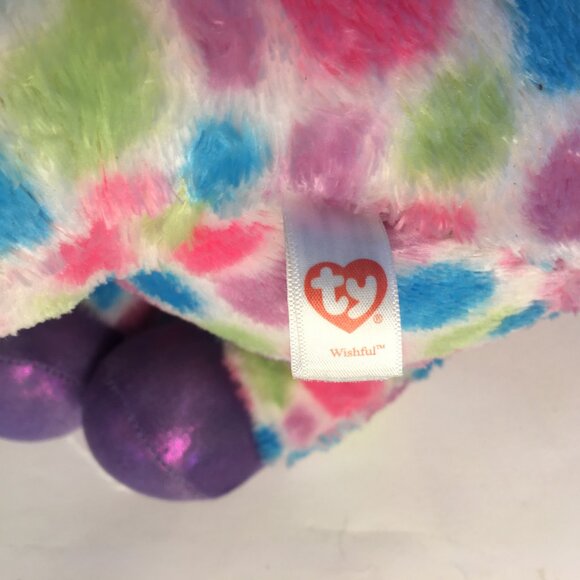 TY Beanie Boos WISHFUL the Unicorn Glitter Eyes LARGE 17" Confetti Exclusive - Picture 13 of 14